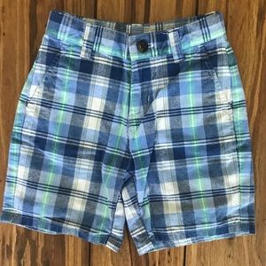 Janie and Jack Blue Plaid Shorts
